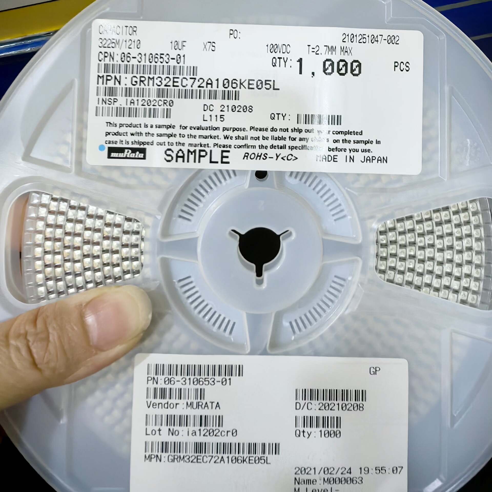 GRM32EC72A106KE05L - 10uF, 100V, X7S MLCC | Murata